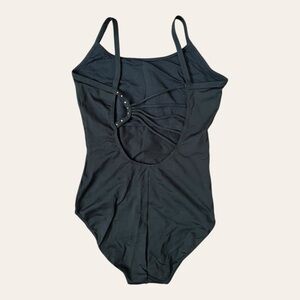 SoDanca Black Camisole Ballet Leotard w/Rhinestone Starburst - Small